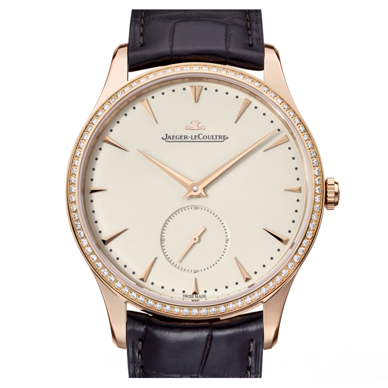 [9.8新]积家自动机械男表玫瑰金镶钻