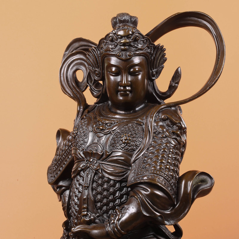 韦陀菩萨铜摆件 护法大神 约10.2kg 佛法加持