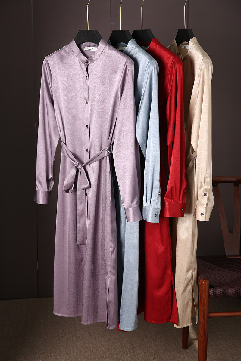 真丝连衣裙重磅桑蚕丝