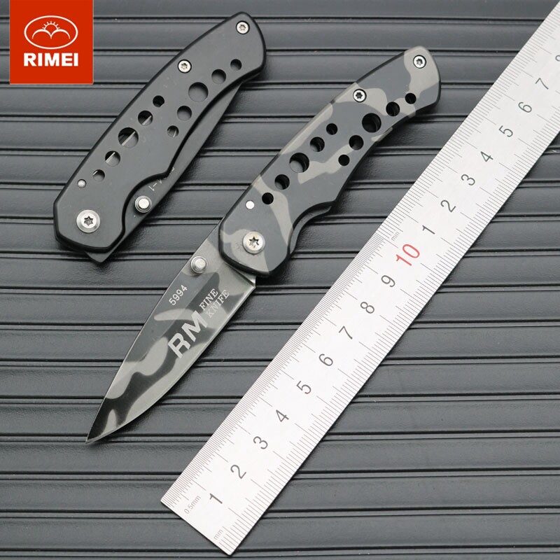 rimei日美老款440c不锈钢折叠刀5994户外防身刀工具刀便携瓜果刀