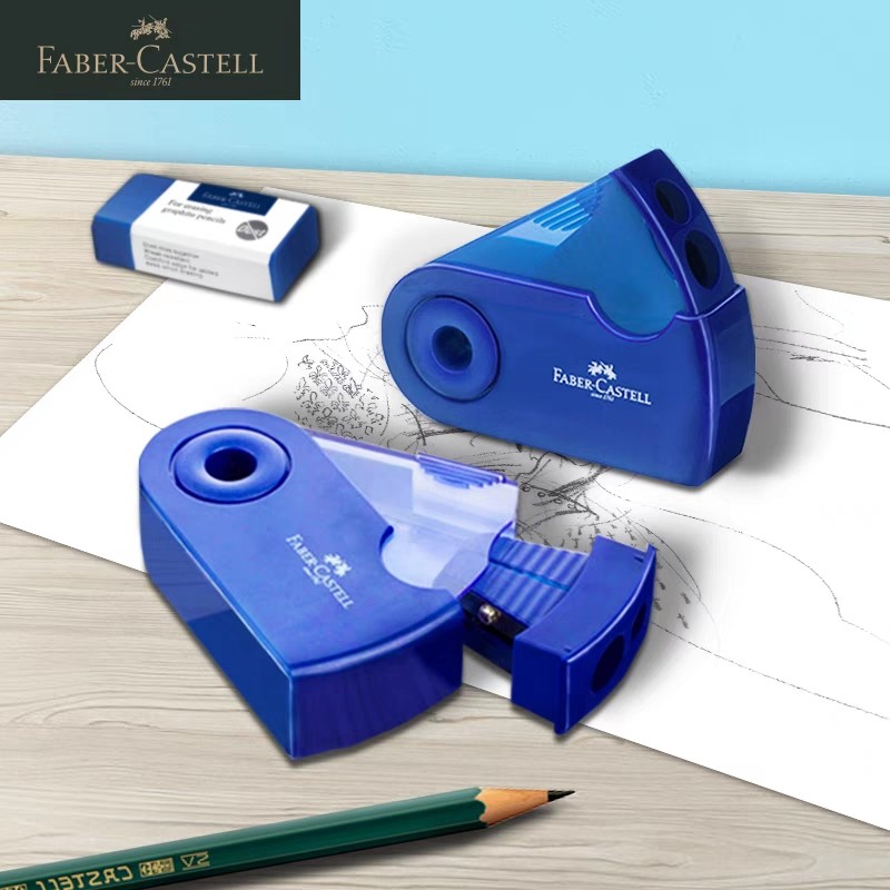 德国辉柏嘉双孔卷笔刀进口耐用削笔器眉笔转笔刀削笔刀卷笔刨铅笔刀