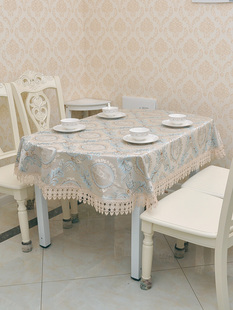 长椭圆形桌布餐桌布布艺棉麻家用小清新欧式伸缩折叠桌椭圆形桌布