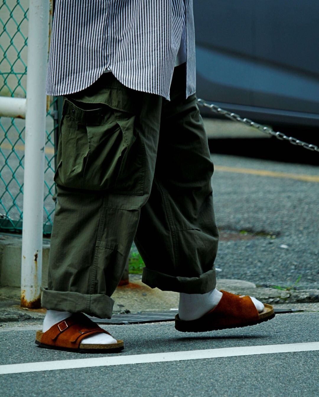 nanamicacargopants21aw防撕布宽松六袋大兜工装长裤军裤