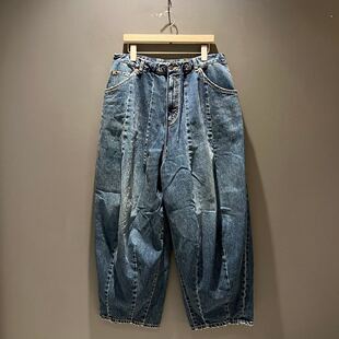 NEEDLES H.D. PANT JEAN 12OZ DENIM 24SS宽松阔腿胖胖水洗牛仔裤