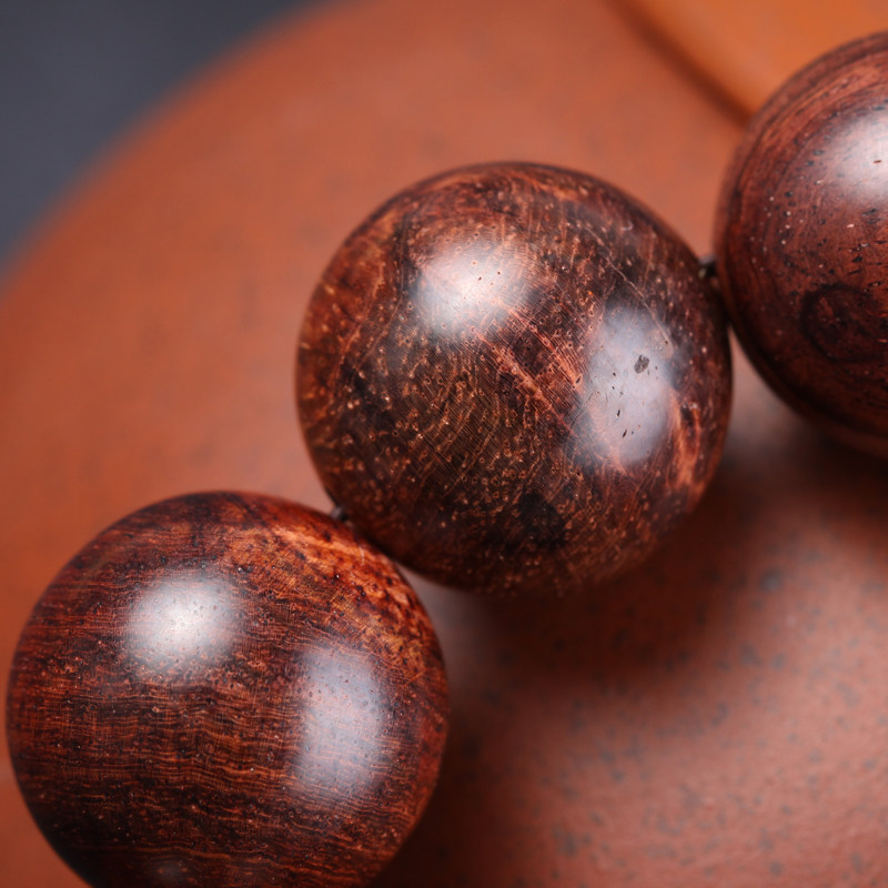 【细水波纹】黄花梨手串 19.1mm 54g 花纹绚丽 收藏送礼