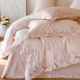 浪漫花卉100S长绒棉全棉四件套纯棉清新刺绣被套床单柔软床上用品