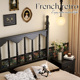 法式黑色复古实木床温莎床1.51.8米北欧现代简约单双人床主卧家具