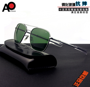 蓝道夫经典款美国光学飞行员AO太阳眼镜防摔钢化玻璃硬汉男女墨镜