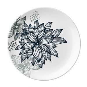 盘子花朵图案图片