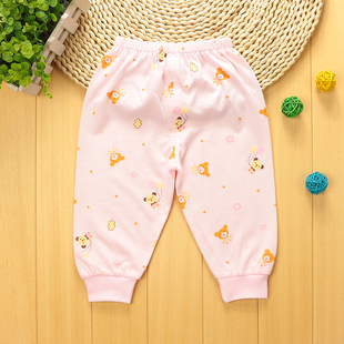新生婴儿夏季纯棉裤子男女宝宝薄款可开档长裤0-3-6-12个月0-1岁