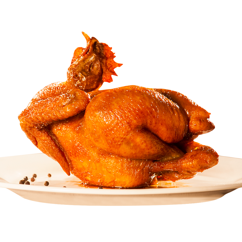 月亮八珍哈尔滨老式烧鸡扒鸡香乡鸡东北特产熟食香熏酱鸡肉700g