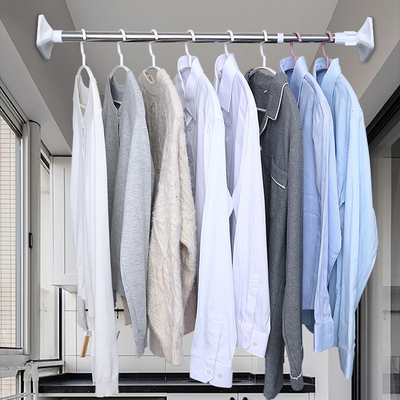 家用打孔伸缩杆浴卧室卫生间阳台撑杆晾衣窗帘杆子衣架浴帘杆