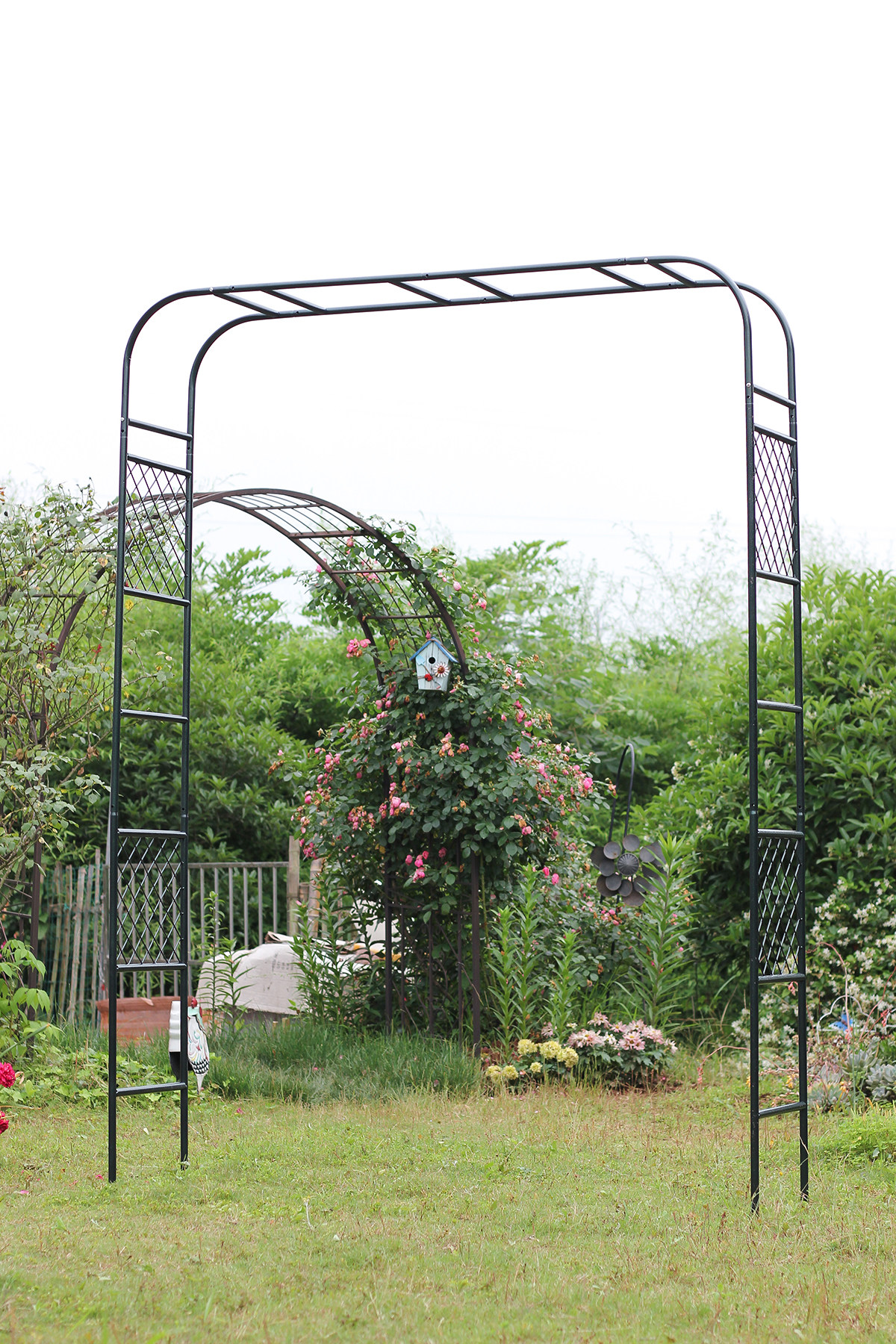 1米拱门花架爬藤架铁线莲铁艺园艺支架出口古典江浙沪包邮