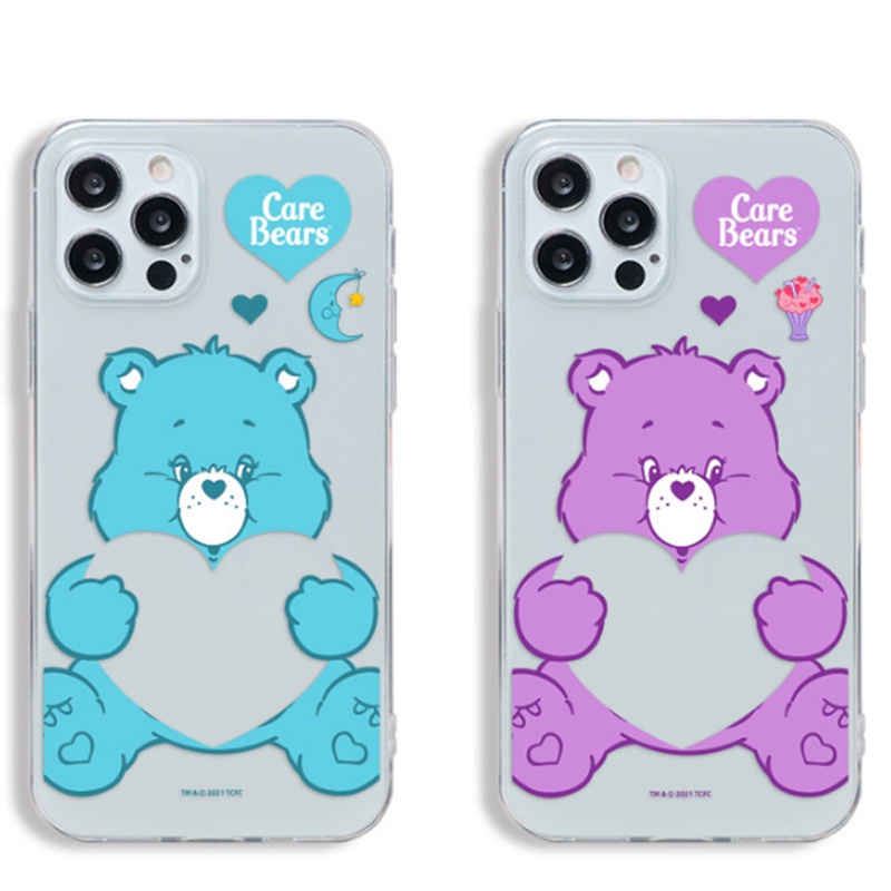 韩国正品care bears爱心熊iphone13promax手机壳透明苹果13软套薄