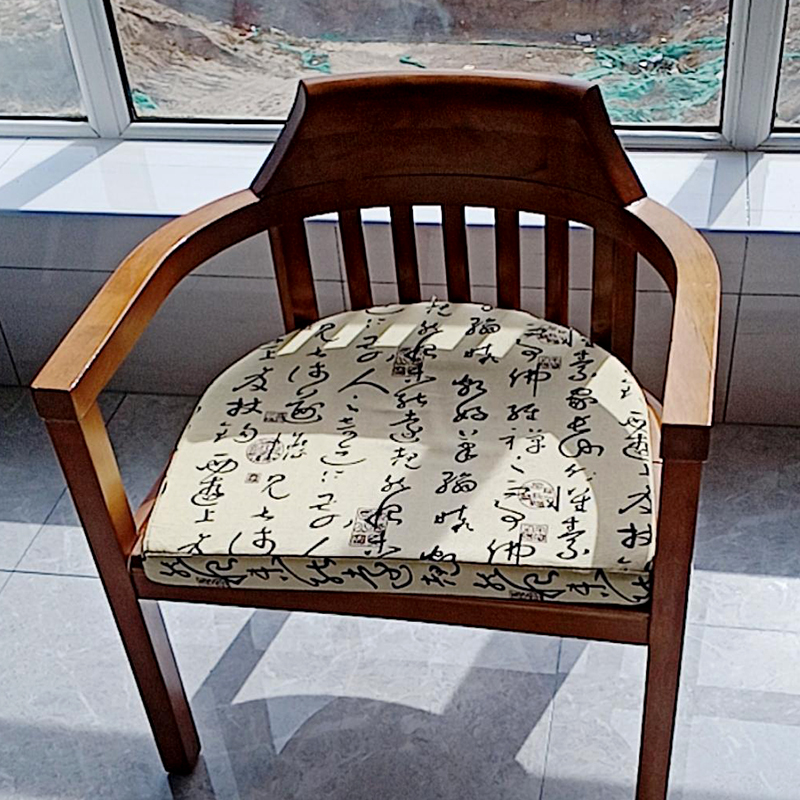 定制圆形藤椅坐垫u型飘窗垫沙发垫半圆形椅子垫榻榻米垫子梯形u形