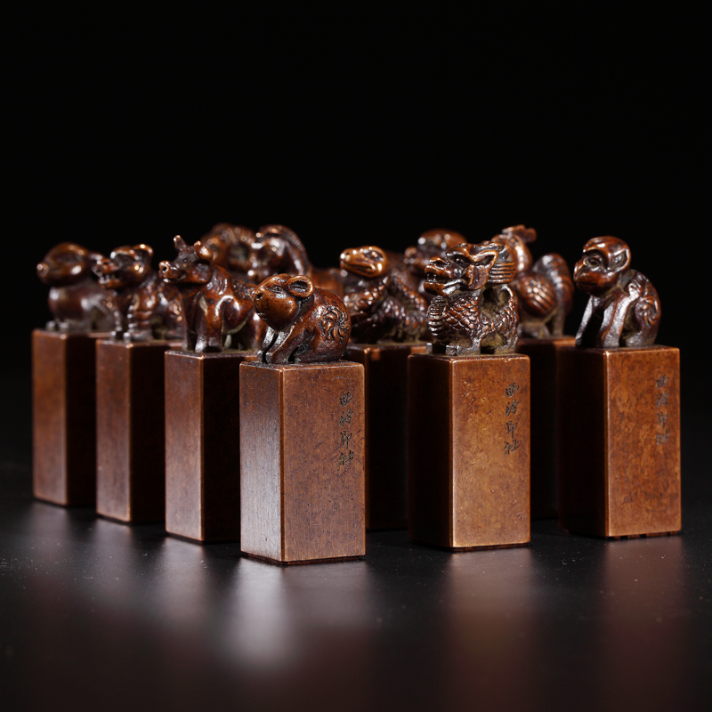 Xiling impression Chinese Zodiac Copper Seal Chinese seal Twelve Suits)Solid copper Play Gifts Collection Xilingyinshe[name of a fictitious monkey with supernatural powers Mind Gardenin the Books/Magazine/Newspaper , Book periphery, Cultural creativity bookmark category - from Buy2taobao.com to provide professional Taobao agent buy service