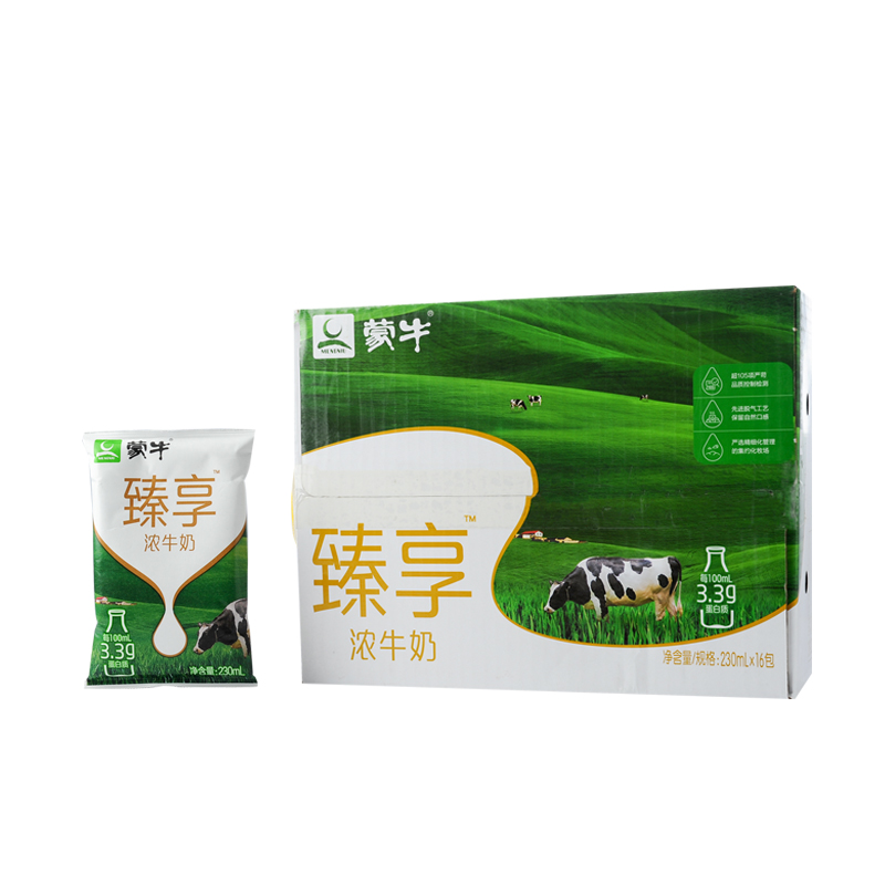 蒙牛臻享浓牛奶230ml*16包/箱