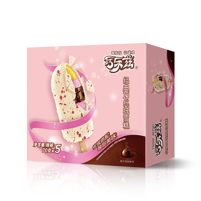 伊利巧乐兹经典巧丝绒雪糕70g*5支/盒