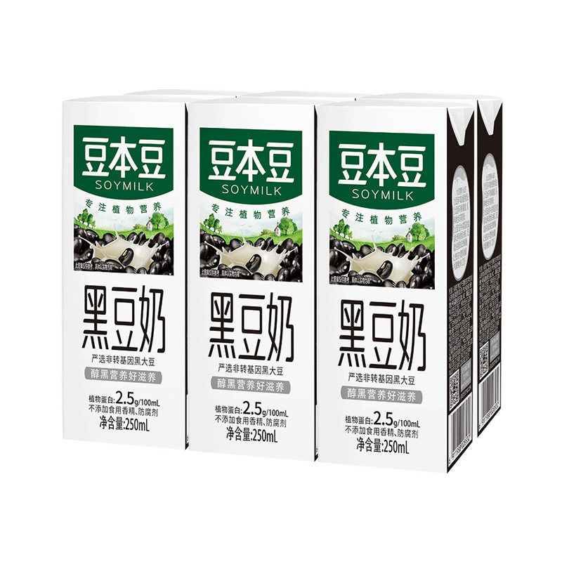 豆本豆黑豆奶250ml*6盒/组