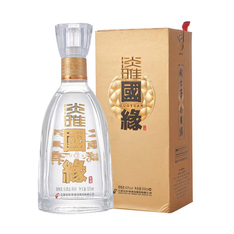 今世缘 42度淡雅国缘白酒 500ml/瓶