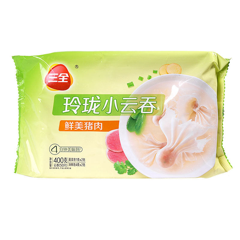 三全鲜美猪肉玲珑小云吞400g/袋
