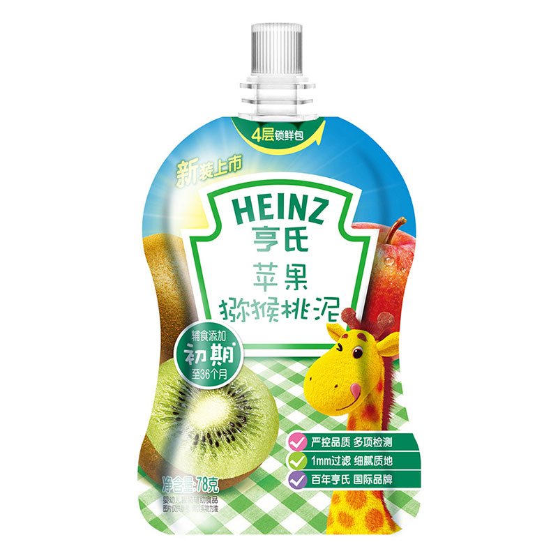 亨氏营养果泥苹果猕猴桃 78g/袋|ruв категории сухое молоко/кормёжка/пища/закуски, младенцев пищевой, фрукты/блюдо/мясо/смесь грязи - от Buy2taobao.com для оказания профессиональной услуги покупки агента Taobao