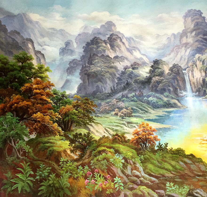 刘喜兴 《天上人间》 90*240cm