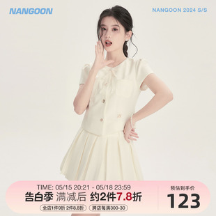 NANGOON  千金2.0短裙款套装短袖上衣半身裙夏季新款女设计感