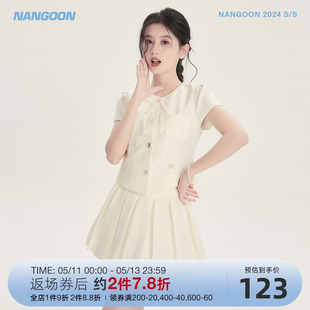 NANGOON  千金2.0短裙款套装短袖上衣半身裙夏季新款女设计感