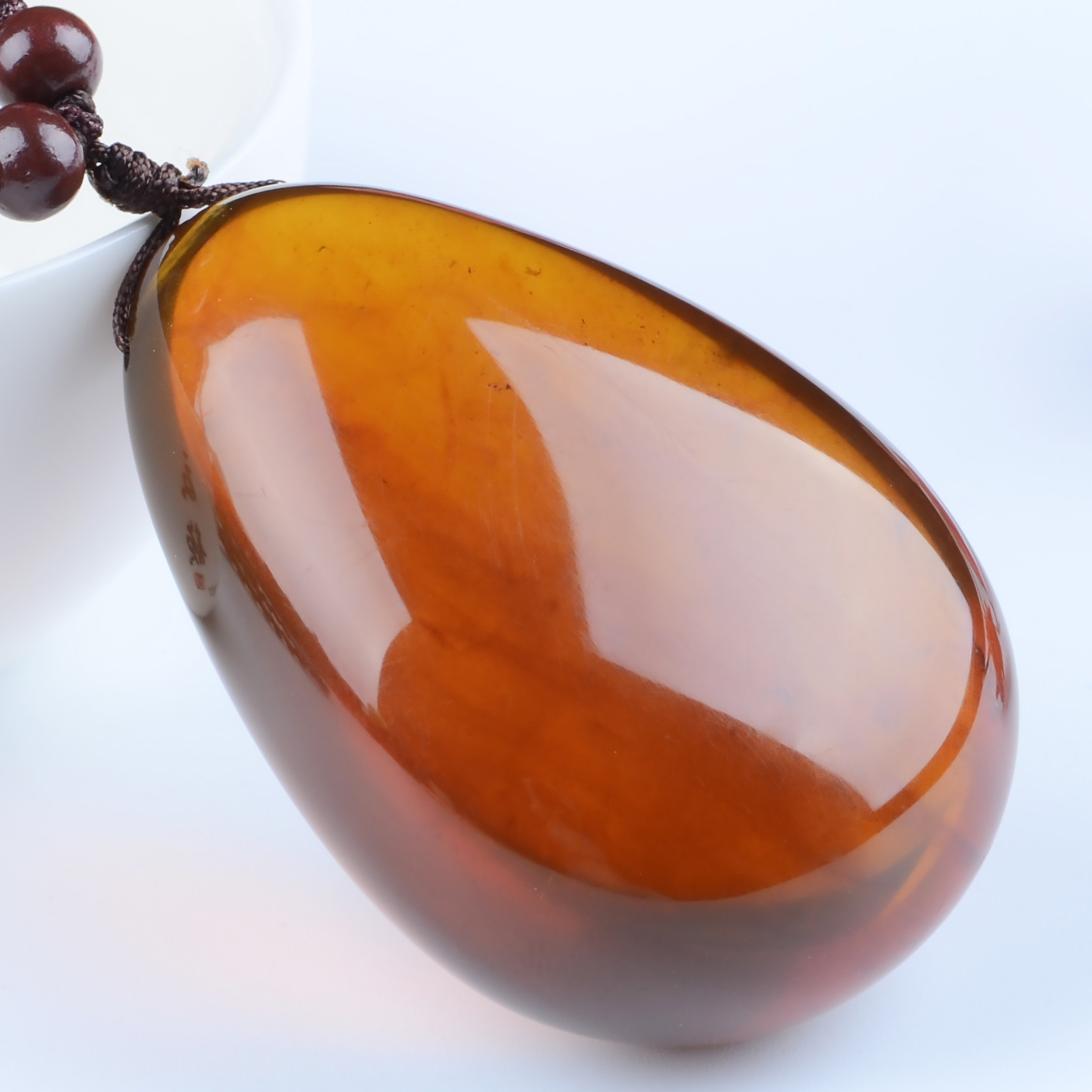 24.63g(不含链)【工作室】 天然缅甸琥珀金棕珀 随形吊坠