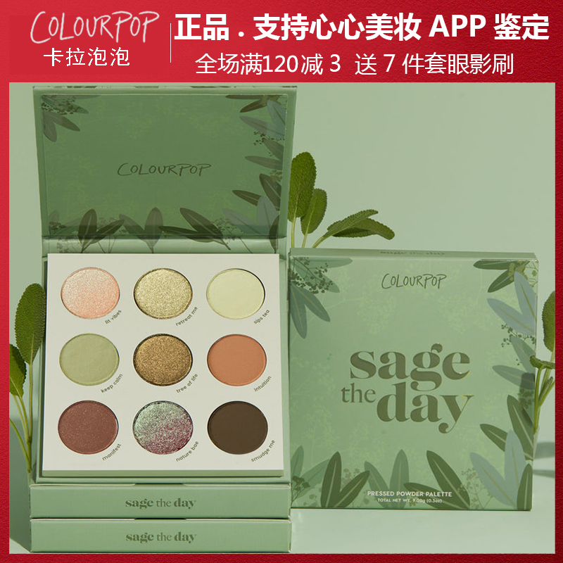 美版colourpop新品眼影盘sage the day卡拉泡泡petals en pointe