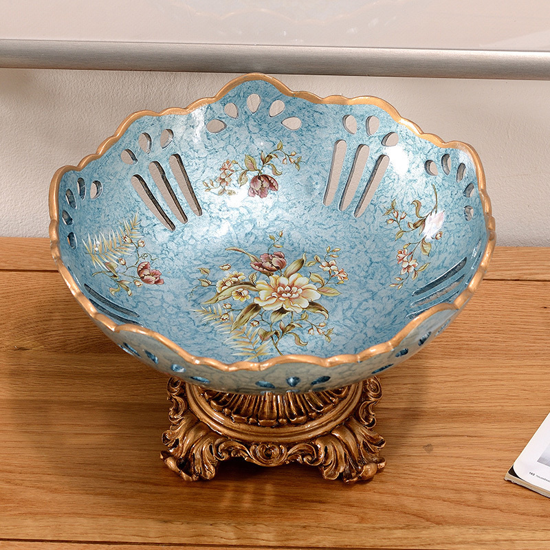 Tila European style Fruit plate resin Hollow Retro Fruit plate Dried fruit tray Open Houses a decoration ornament Decorationin the Tableware , Tableware , Fruit bowl/Fruit plate/Hamper category - from Buy2taobao.com to provide professional Taobao agent buy service