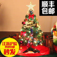 豪华迷你圣诞树套餐 圣诞装饰品小圣诞树桌面摆件带灯和多种挂件