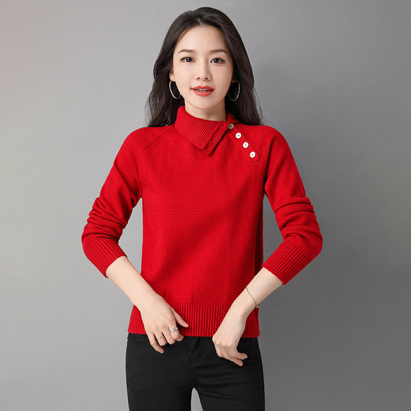 印象草原针织衫兔皇女装浅秋2021秋冬季新款水云间羊绒羊毛打底衫