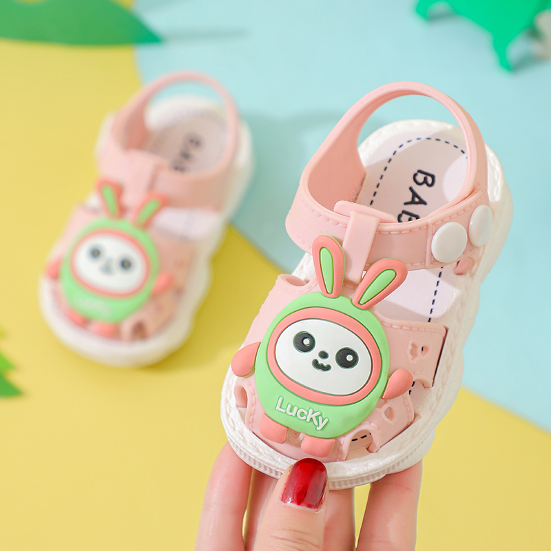 女童凉鞋夏季宝宝学步鞋公主鞋软底婴儿0-3岁小童幼儿园包头童鞋
