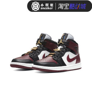 Air Jordan 1 AJ1 黑红脚趾黑白红金属鞋扣中帮 女鞋 CZ4385-016