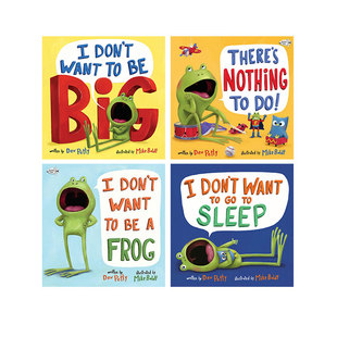 英文原版 青蛙弗洛格系列 4册 I Don't Want to Be a Frog 我不想成为一只青蛙 There's Nothing to Do 幽默搞笑 Dev Petty