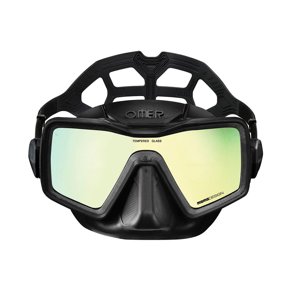 omer apnea 自由潜渔猎面镜 捕鱼观光潜水面镜防雾超清单片式面镜