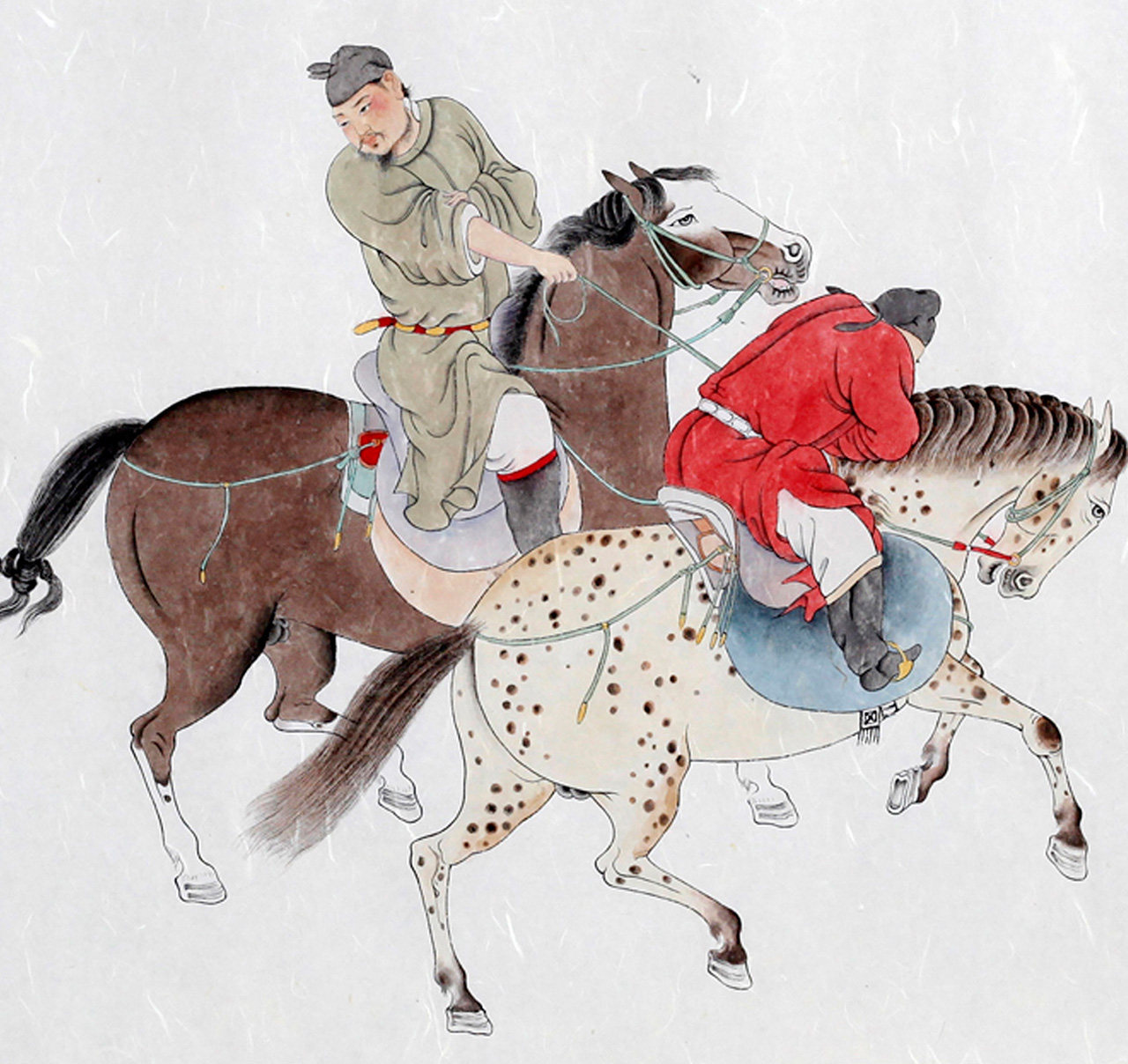 张勇《九王醉归图》水墨画 北京皇城艺术馆副馆长 10152