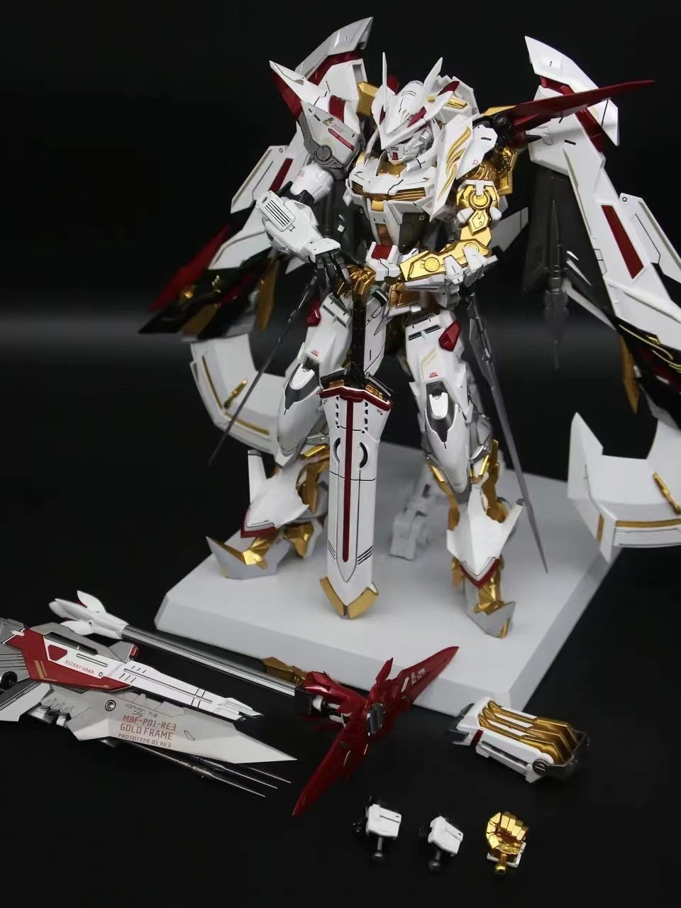 大班mb样式天哈蜜8826白异端mg1:100带水贴地台拼装模型手办玩具