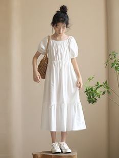 女童裙子新款夏装长款沙滩裙中大童白色公主裙儿童纯棉连衣裙