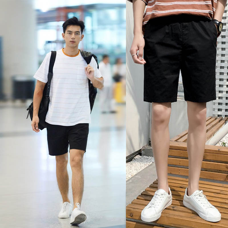 现男友韩商言李现gun神同款裤子夏季潮流五分短裤纯棉休闲裤男潮在类目 男装, 休闲裤中 - 来自Buy2taobao.com提供专业的淘宝代购服务