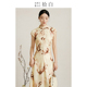 SHIBAI拾白新中式连衣裙夏季新款原创中国风女装人丝提花改良旗袍