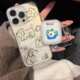 可爱简约线条狗狗适用于苹果14p手机壳透明个性 11/12promax高级xs/xr防摔7p