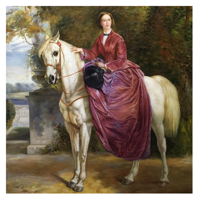 (临摹) franz xaver winterhalter《骑马的女人》大尺寸 陈香勋