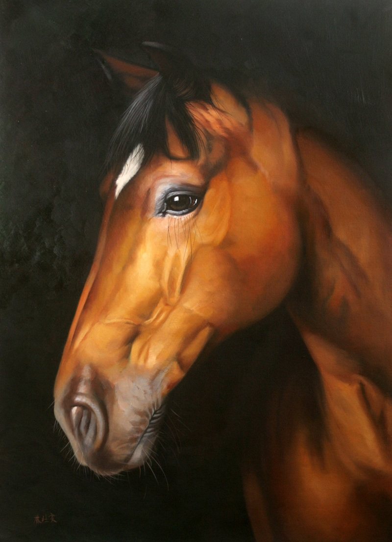 林壮奕《马头》 原创实力派画家