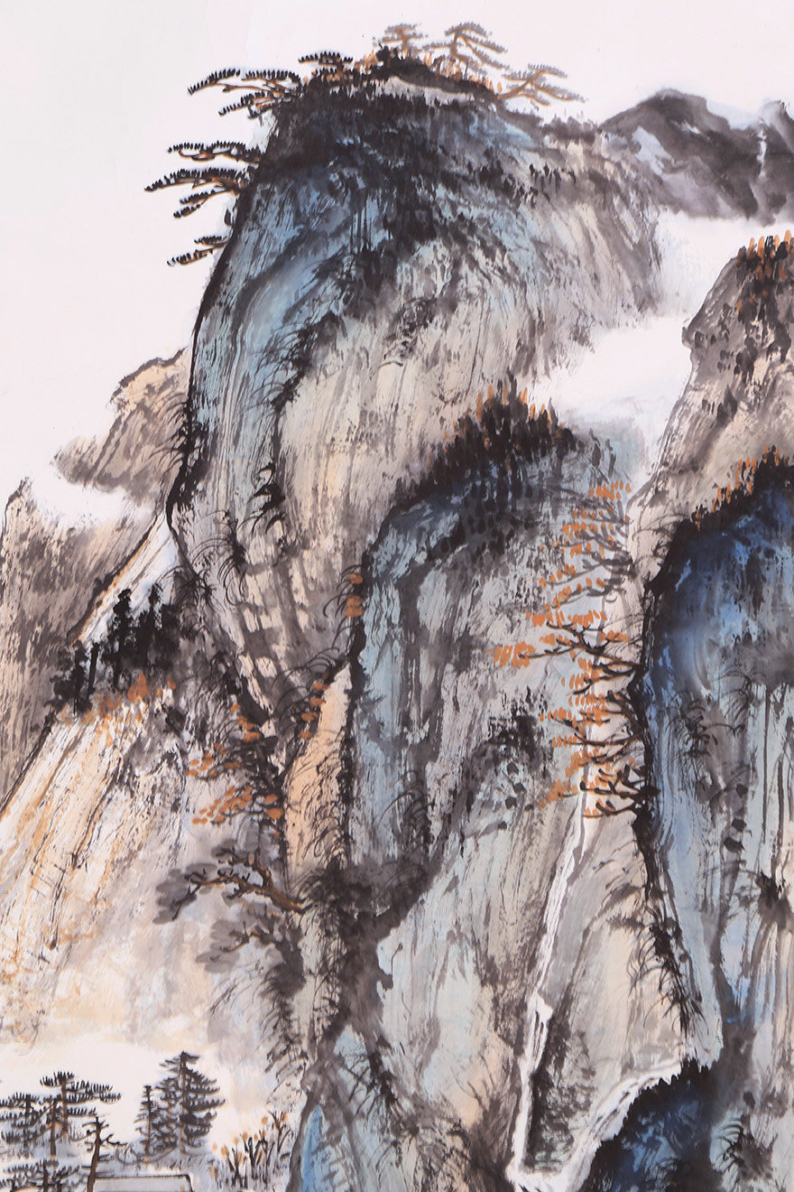 晏济元《春山云松》