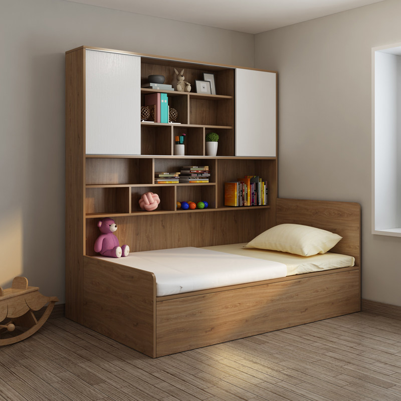 榻榻米床1.2米单人床 现代简约小户型双人床收纳床气动高箱储物床