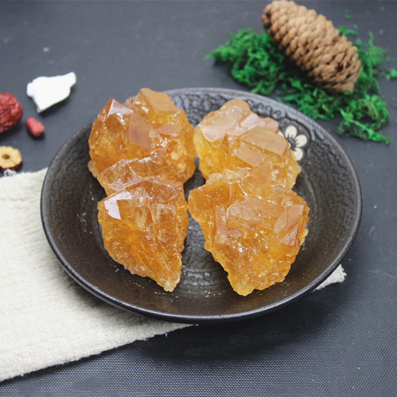 黄冰糖500g多晶老冰糖土冰糖大冰糖块特产干货食糖3份包邮