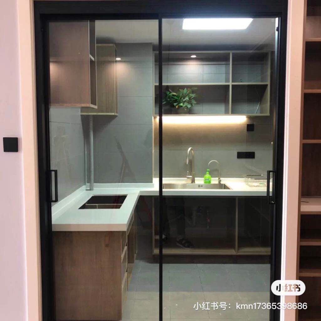 深圳市铝合金材料批发平开洗手间厨房门隔断玻璃